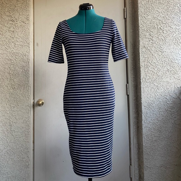 Nautical Striped midi-length dress ⛵️ - Picture 1 of 4